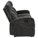 Hamilton Chenille Upholstered Manual Reclining Sofa Charcoal Grey