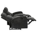 Hamilton Chenille Upholstered Manual Reclining Sofa Charcoal Grey
