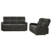 Hamilton 2-piece Chenille Manual Reclining Sofa Set Charcoal Grey