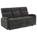 Hamilton 2-piece Chenille Manual Reclining Sofa Set Charcoal Grey