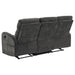 Hamilton 2-piece Chenille Manual Reclining Sofa Set Charcoal Grey