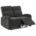 Hamilton 2-piece Chenille Manual Reclining Sofa Set Charcoal Grey