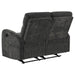 Hamilton 3-piece Chenille Manual Reclining Sofa Set Charcoal Grey