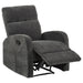 Hamilton 3-piece Chenille Manual Reclining Sofa Set Charcoal Grey