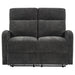 Hamilton Chenille Upholstered Manual Reclining Loveseat Charcoal Grey