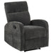 Hamilton Chenille Upholstered Manual Recliner Charcoal Grey