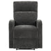 Hamilton Chenille Upholstered Manual Recliner Charcoal Grey