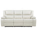 Camila Upholstered Motion Reclining Sofa White