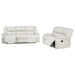 Camila 2-piece Upholstered Reclining Sofa Set White