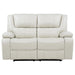 Camila Upholstered Motion Reclining Loveseat White