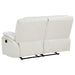 Camila Upholstered Motion Reclining Loveseat White