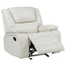 Camila Upholstered Glider Recliner Chair White