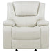 Camila Upholstered Glider Recliner Chair White