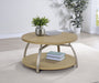 Dacre Round Engineered Wood Top Coffee Table Greige