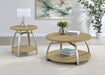 Dacre Round Engineered Wood Top Coffee Table Greige