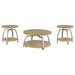 Dacre 3-piece Round Coffee and End Table Set Greige