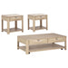 Marcelo 3-piece Coffee Table Set with Storage Light Elm
