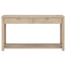 Marcelo Sofa Console Table with 2 Drawers and Shelf Light Elm