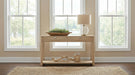 Marcelo Sofa Console Table with 2 Drawers and Shelf Light Elm