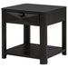 Marcelo Wood End Table with Drawer and Shelf Coffee