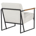 Monsen Fabric Upholstered Metal Frame Accent Chair Ivory