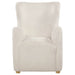 Thornton Faux Fur Upholstered Wingback Lounge Accent Chair Ivory