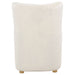 Thornton Faux Fur Upholstered Wingback Lounge Accent Chair Ivory