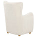 Thornton Faux Fur Upholstered Wingback Lounge Accent Chair Ivory