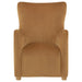 Thornton Velvet Upholstered Wingback Lounge Accent Chair Cognac