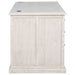 Altidore 68-inch 7-drawer Executive Home Office Desk Distressed White