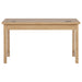 Vermes 55-inch 3-drawer Writing Desk with Power Outlet Light Ash