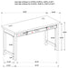 Vermes 55-inch 3-drawer Writing Desk with Power Outlet Light Ash