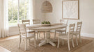 Orrison Oval 62-inch Wood Extension Leaf Dining Table Linen