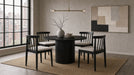 Hamlyn 47-inch Round Wood Dining Room Table Black