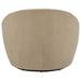Myernick Velvet Upholstered Swivel Accent Chair Camel