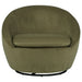 Myernick Velvet Upholstered Swivel Accent Chair Olive