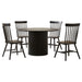 Hamlyn 5-piece Round Wood Dining Set Black