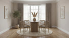 Hamlyn 5-piece Round Wood Dining Set Wheat and Natural Oak
