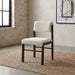 Kehoe Upholstered Dining Side Chair Cream and Black (Set of 2)