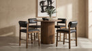 Hamlyn 43-inch Round Wood Counter Height Dining Table Walnut