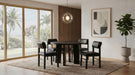 Strouse 47-inch Round Wood Dining Room Table Black
