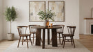 Strouse 47-inch Round Wood Dining Room Table Walnut