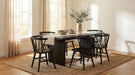 Decker 82-inch Rectangular Wood Dining Table Black