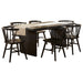 Decker 7-piece 82-inch Rectangular Dining Set Black