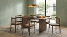 Decker 7-piece 82-inch Rectangular Dining Set Wheat and Walnut