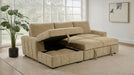 Pastrana Upholstered Sleeper Sectional Sofa LAF Chaise Camel