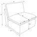 Collins Modular Armless Chair Black