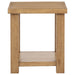 Beasley Square Wood End Side Table With Shelf Golden Oak