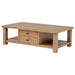 Beasley 2-Drawer Wood Coffee Table Golden Oak