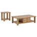 Beasley 2-Piece Wood Coffee Table Set Golden Oak